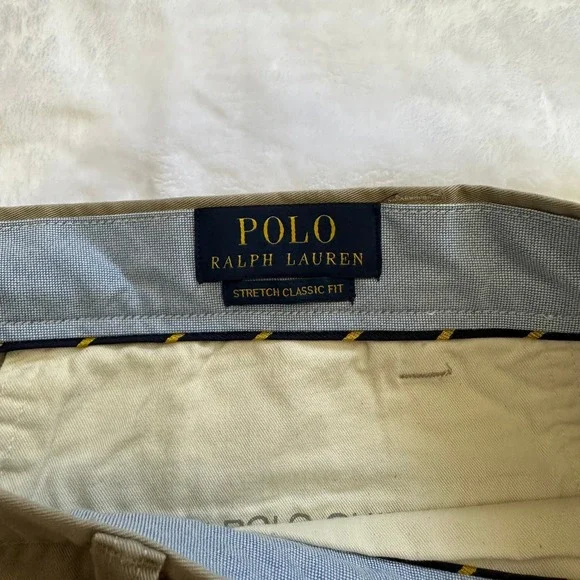 Polo Ralph Lauren Mens Stretch Classic Fit Chino Pants Tan 58x32 NWT - Picture 5 of 12